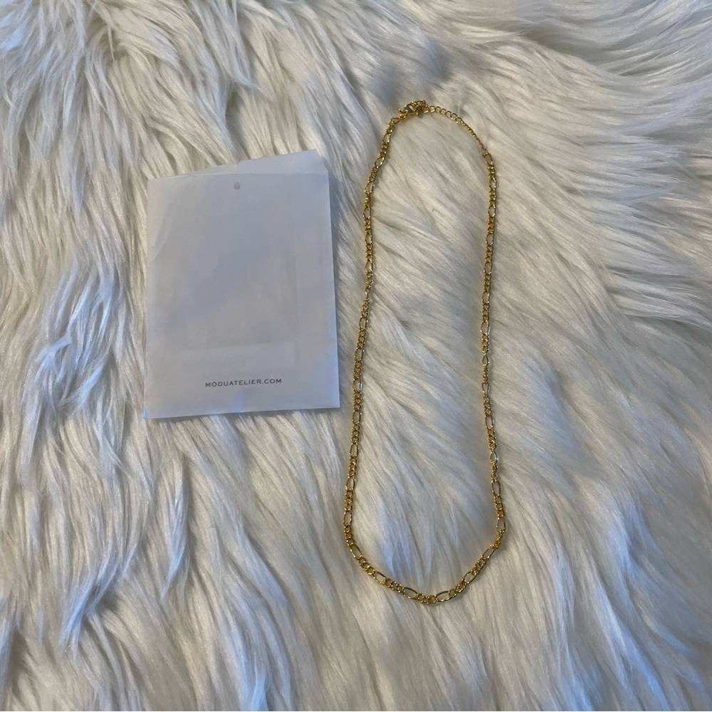 NEW MODU Atelier Elegant Gold Colour Chain Necklace - Picture 1 of 5